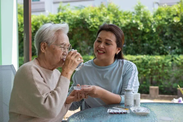 Pharmacist preparing medication